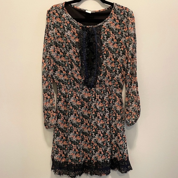 ROXY JUNIORS Side of Motion Dress Floral sz S - Picture 7 of 12